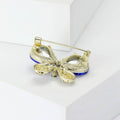 Alloy Crystal Butterfly Lapel Pin For Cardigans Coats And Suits Brooch view 3