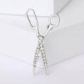 Alloy Rhinestone Scissors Brooch For Men's Suit Lapel Accessories view 5