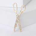 Alloy Rhinestone Scissors Brooch For Men's Suit Lapel Accessories view 4