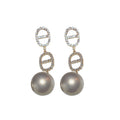 French Light Luxury Pearl Heart Zircon Flower Snowflake Stud Earrings With Silver Needle view 5