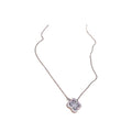Korean Style Copper Zircon Flower Pendant Necklace For Women Light Luxury Collarbone Chain view 5