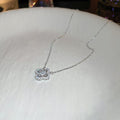 Korean Style Copper Zircon Flower Pendant Necklace For Women Light Luxury Collarbone Chain view 4