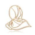 Electroplated Alloy Hollow Portrait Brooch For Fashion Garment Accessories view 1