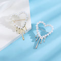 Alloy Pearl Heart Brooch Pin For Sweaters Coats And Shawls view 3