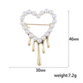 Alloy Pearl Heart Brooch Pin For Sweaters Coats And Shawls view 5