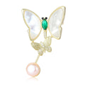 Alloy Shell Butterfly Brooch Pin For Coats And Suits view 1