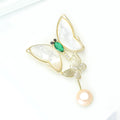 Alloy Shell Butterfly Brooch Pin For Coats And Suits view 2