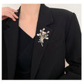 Alloy Pearl Bouquet Brooch Pin For Elegant Coats And Suits view 2