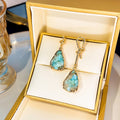Elegant Gold Alloy Irregular Geometric Raw Crystal Stone Drop Stud Fashion Statement Earrings view 4