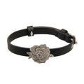 Korean Style Alloy Rhinestone Flower Belt Bangle Light Luxury Statement Bracelet for Women view 5