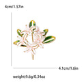 Alloy Enamel Osmanthus Flower Brooch Pin For Apparel Decoration view 6