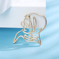 Alloy Hollow Line Portrait Brooch For Fashion Clothing Accessories view 4
