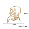 Alloy Hollow Line Portrait Brooch For Fashion Clothing Accessories view 5