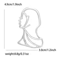 Alloy Hollow Portrait Brooch Pin For Suits And Cardigans view 4