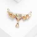 Alloy Rhinestone Heart Wing Brooch Pin For Coat Accessories view 4