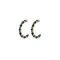 Elegant New Chinese Semi Circle Jade Bead Alloy Hoop Earrings For Women Minimalist Statement Earrings view 5