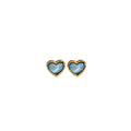 Elegant Blue Heart Rhinestone Inlaid Alloy Studs For Women Korean Trendy Fashion Sweet Earrings view 5