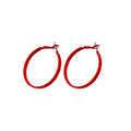C Shaped Open Hoop Earrings American Retro Macaron Color Painted Statement Studs For Women view 5
