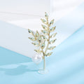 Metal Alloy Crystal Wheat Brooch Pin For Suit And Coat Accessories view 4