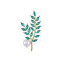 Metal Alloy Crystal Wheat Brooch Pin For Suit And Coat Accessories view 1