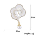 Alloy Camellia Flower Brooch Pin For Elegant Coat And Suit Accessories view 5