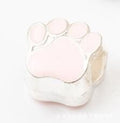 Paw Print Large Hole Bead in Nine Enamel Color Options view 7