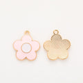 Six-Petal Enamel Flower Charms in Eight Bright Colors view 9