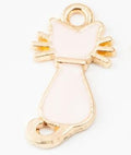 Enamel Cat Connector Charms in Four Colors with Gold Tone view 5