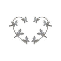Rhinestone Butterfly Alloy Ear Cuff Clip-on Earrings, Style Non-Pierced Jewelry for Women view 5