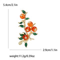 Alloy Red Persimmon Brooch Pin For Sweaters And Suits view 6