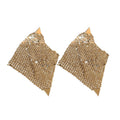 Alloy Triangle Sequin Irregular Geometric Statement Drop Earrings For Office Fashion view 5