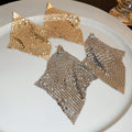 Alloy Triangle Sequin Irregular Geometric Statement Drop Earrings For Office Fashion view 2