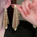 Alloy Triangle Sequin Irregular Geometric Statement Drop Earrings For Office Fashion view 4