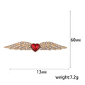 Alloy Rhinestone Heart Wing Brooch For Coat Clothing Accessories view 5