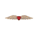 Alloy Rhinestone Heart Wing Brooch For Coat Clothing Accessories view 1
