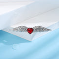 Alloy Rhinestone Heart Wing Brooch For Coat Clothing Accessories view 4