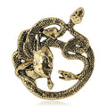 Alloy Vintage Medusa Brooch Pin For Hip Hop Clothing Accessories view 1