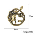 Alloy Vintage Medusa Brooch Pin For Hip Hop Clothing Accessories view 5