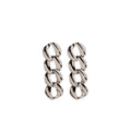 Geometric Chunky Metal Chain Link Alloy Drop Studs Elegant Creative Earrings view 5