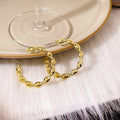 Vintage C Shape Semi Open Oval Pig Nose Alloy Hoop Stud Fashion Women Earrings view 3