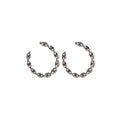 Vintage C Shape Semi Open Oval Pig Nose Alloy Hoop Stud Fashion Women Earrings view 5