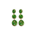 Luxury Vintage Oval Crystal Rhinestone Drop Stud Earrings, Statement Alloy Party Jewelry Earrings view 5