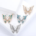 Alloy Rhinestone Butterfly Brooch For Sweater Suit And Coat view 3