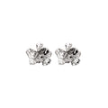 Elegant Liquid Irregular Flower Crystal Rhinestone Studs Light Luxury 3D Floral Silver Needle Earrings view 5
