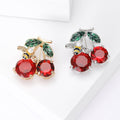 Cute Alloy Crystal Cherry Brooch Pin For Cardigans Bags And Suits view 1