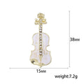 Alloy Enamel Violin Brooch Pin For Fashion Clothing Decoration view 5