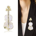 Alloy Enamel Violin Brooch Pin For Fashion Clothing Decoration view 2