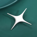 Alloy Minimal Cross Star Brooch For Stylish Suit Lapel Decoration view 4