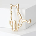 Alloy Smooth Cat Brooch Pin For Fashion Clothing Decoration view 4