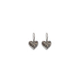 Gold Plated Copper Wrinkled Heart Hook Earrings Minimalist Geometric Cool Style Jewelry For Women view 5
